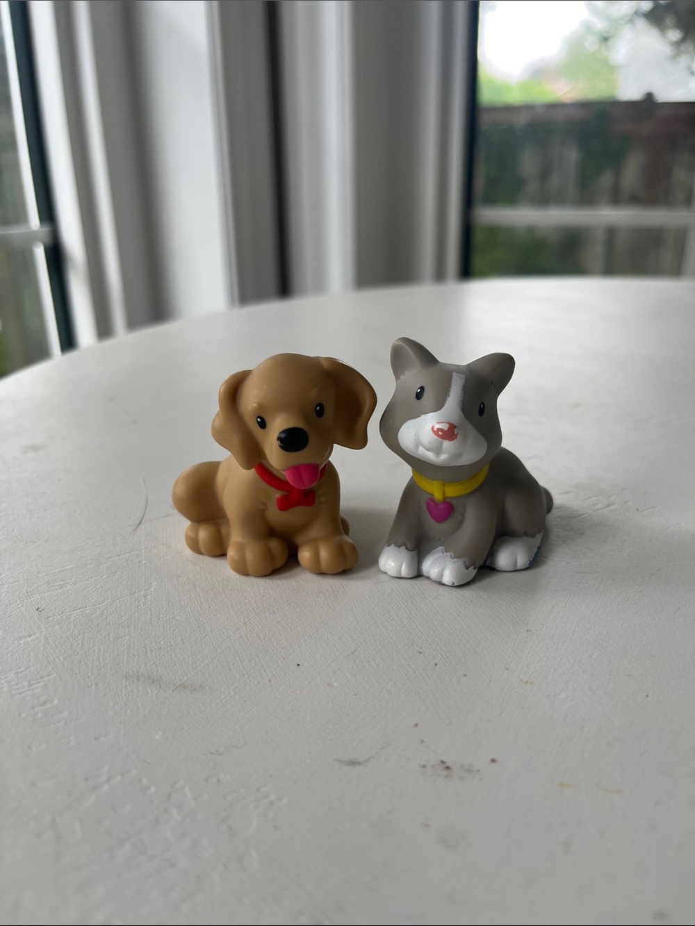 Little People Pets Brown Dog Grey Cat